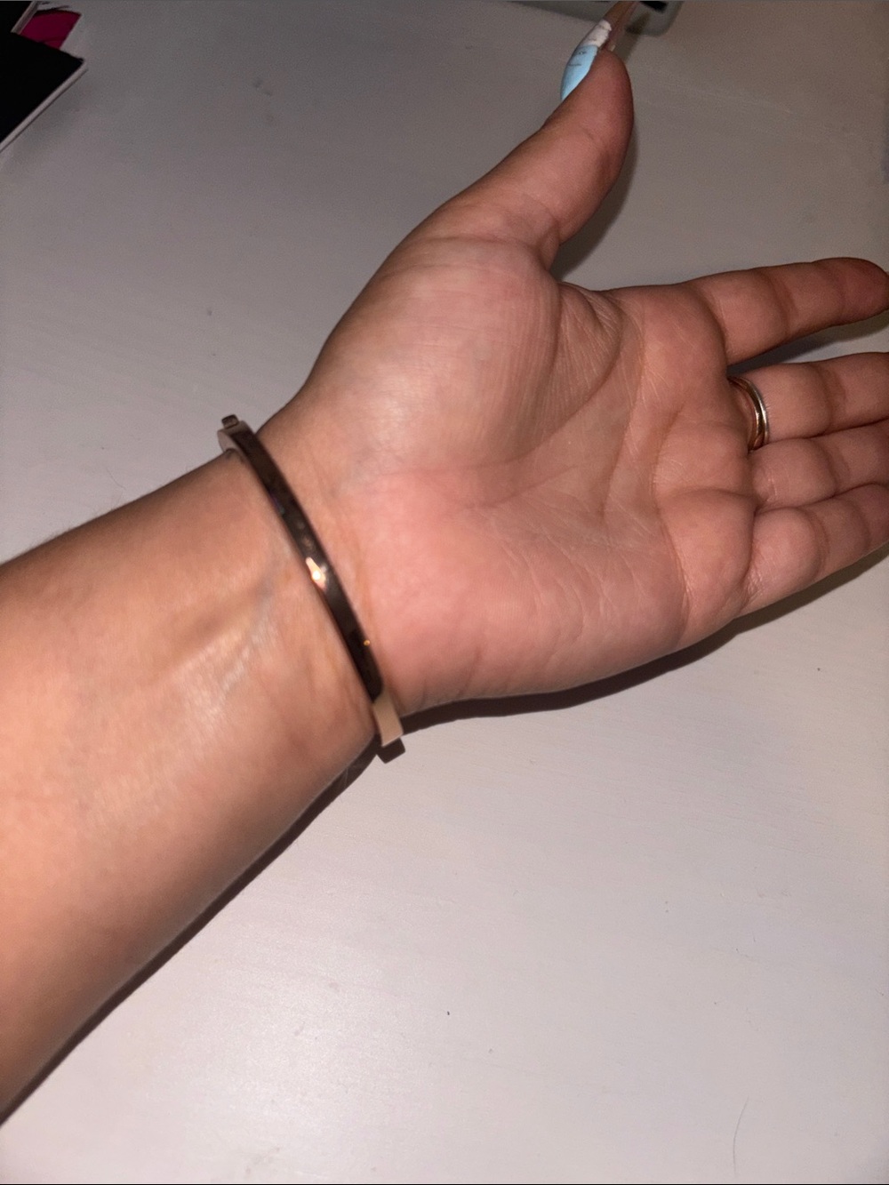 kate spade rose gold bow bangle bracelet - Picture 5 of 6